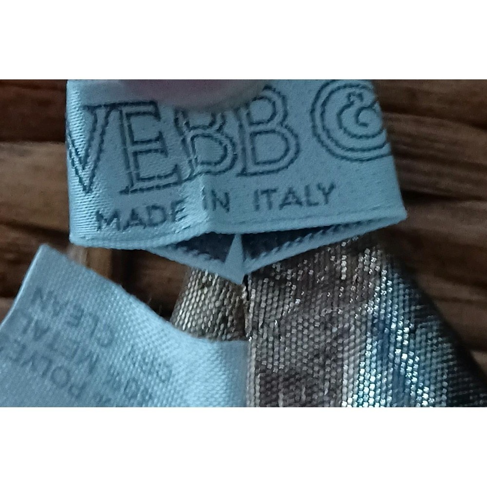 Webb‎ & Co Italy Women Metallic Floral Scarf Bronze Silver Blue Evening Wrap 53" - Picture 9 of 16